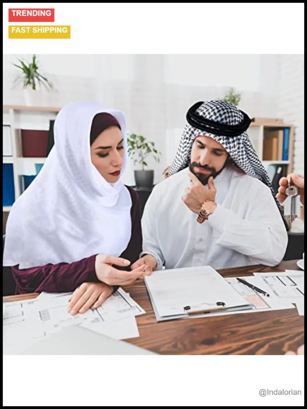 Polyester Shemagh Keffiyeh Scarf with Aqel Rope Tactical Desert Headwrap